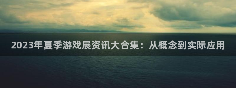 赢咖娱乐什么意思：2023年夏季游戏展资讯大合集：从概念到实