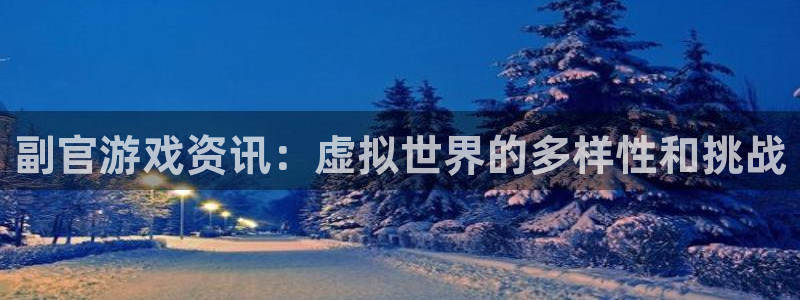 赢咖娱乐：副官游戏资讯：虚拟世界的多样性和挑战