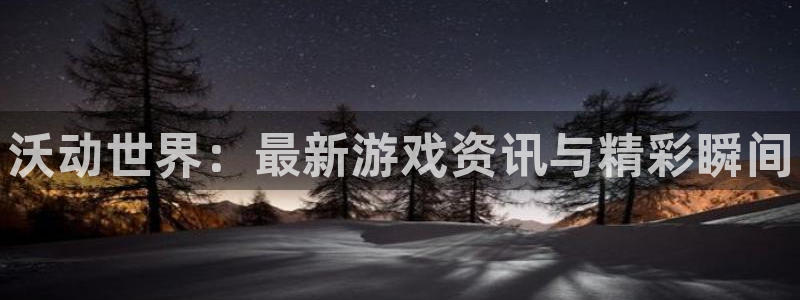 赢咖娱乐：沃动世界：最新游戏资讯与精彩瞬间