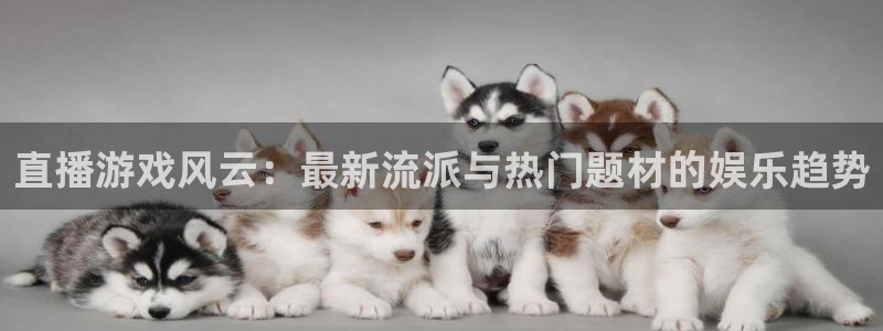赢咖娱乐登陆测速：直播游戏风云：最新流派与热门题材的娱乐趋势